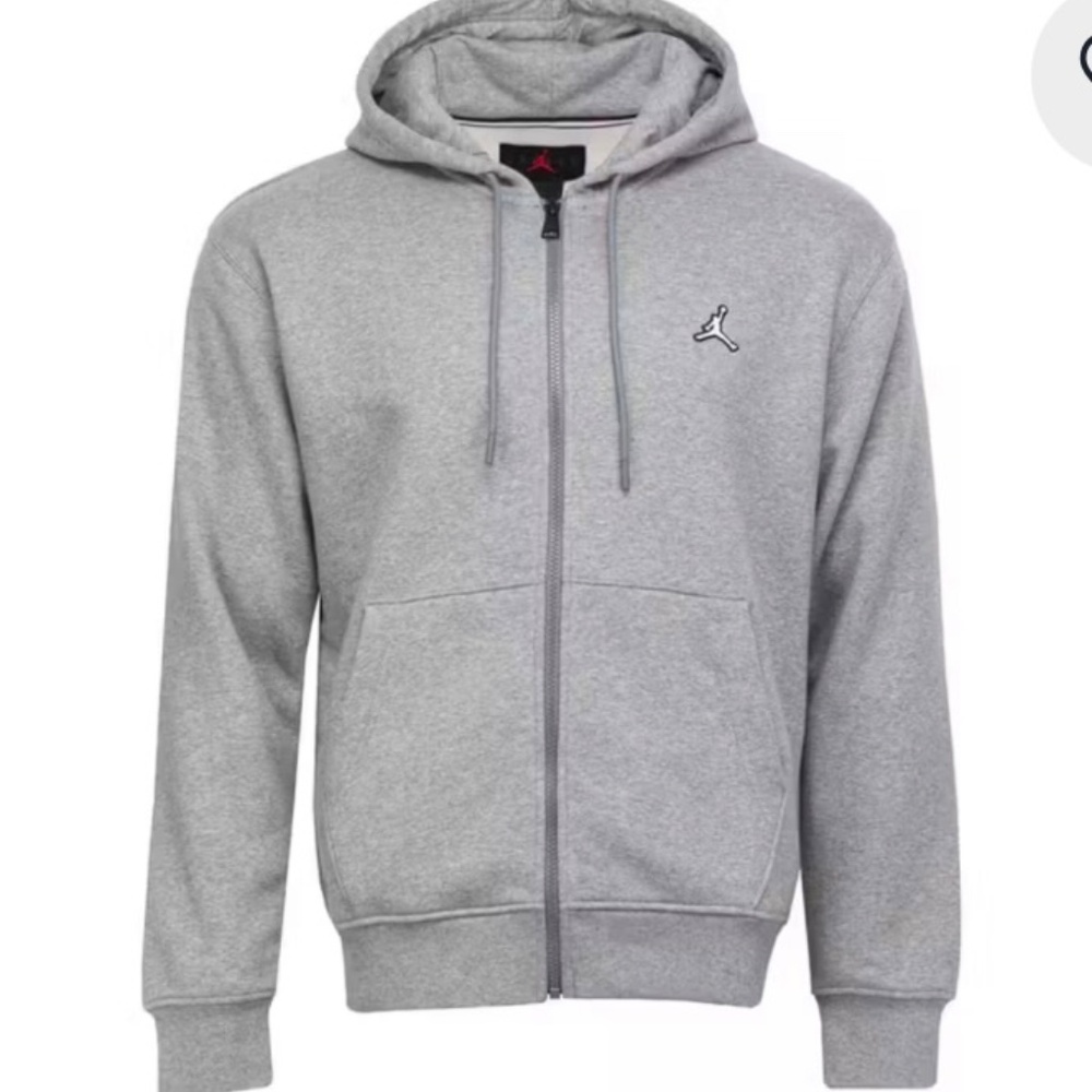 Jordan Essentials Zip Up Hoodie, Gray, Men's XS